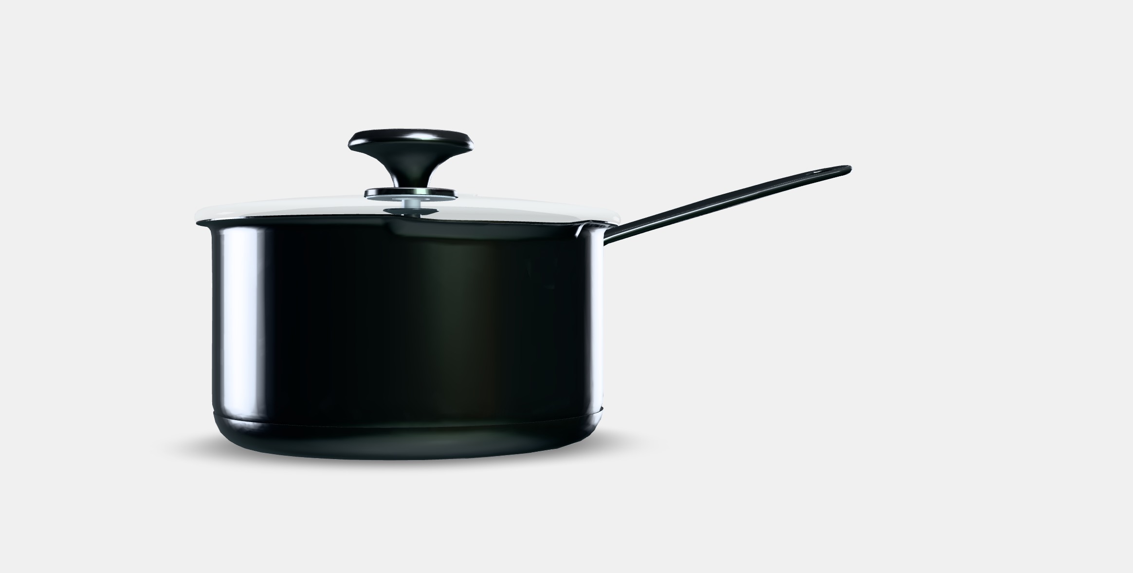 HEMKOMST Saucepan with lid Low-poly 3D model_9