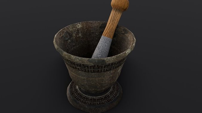 Mortar and Pestle 3D Model Low-poly 3D model 4
