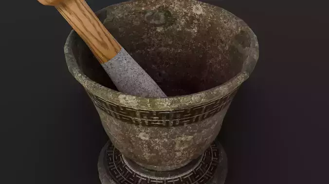 Mortar and Pestle 3D Model