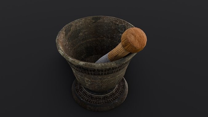 Mortar and Pestle 3D Model Low-poly 3D model 5