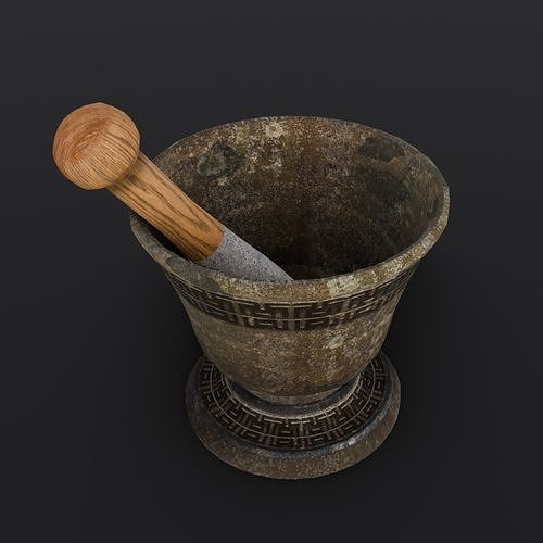 Mortar and Pestle 3D Model Low-poly 3D model 7