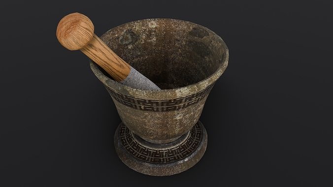 Mortar and Pestle 3D Model Low-poly 3D model 6