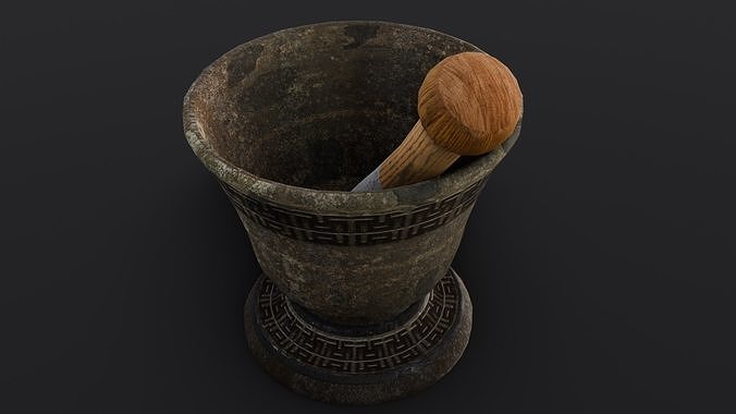 Mortar and Pestle 3D Model Low-poly 3D model 3