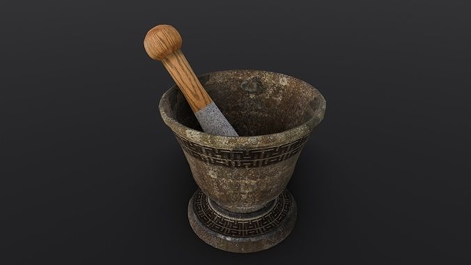 Mortar and Pestle 3D Model Low-poly 3D model 2