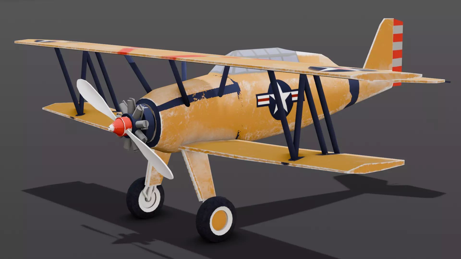 Airplane 3D Model Low-poly 3D model_0
