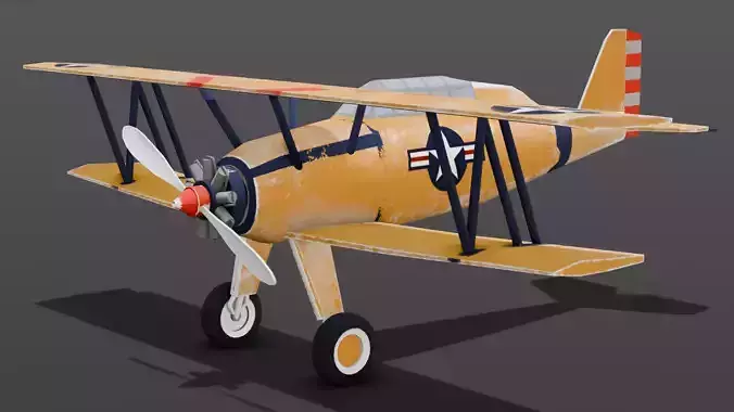 Airplane 3D Model Low-poly 3D model