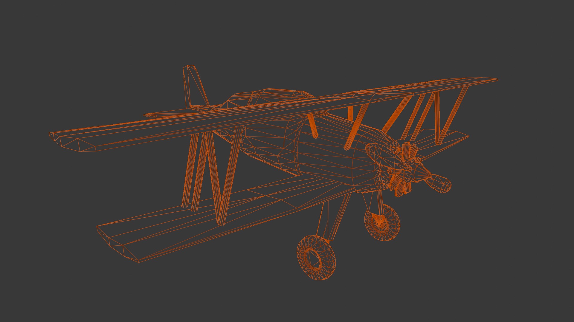 Airplane 3D Model Low-poly 3D model_15