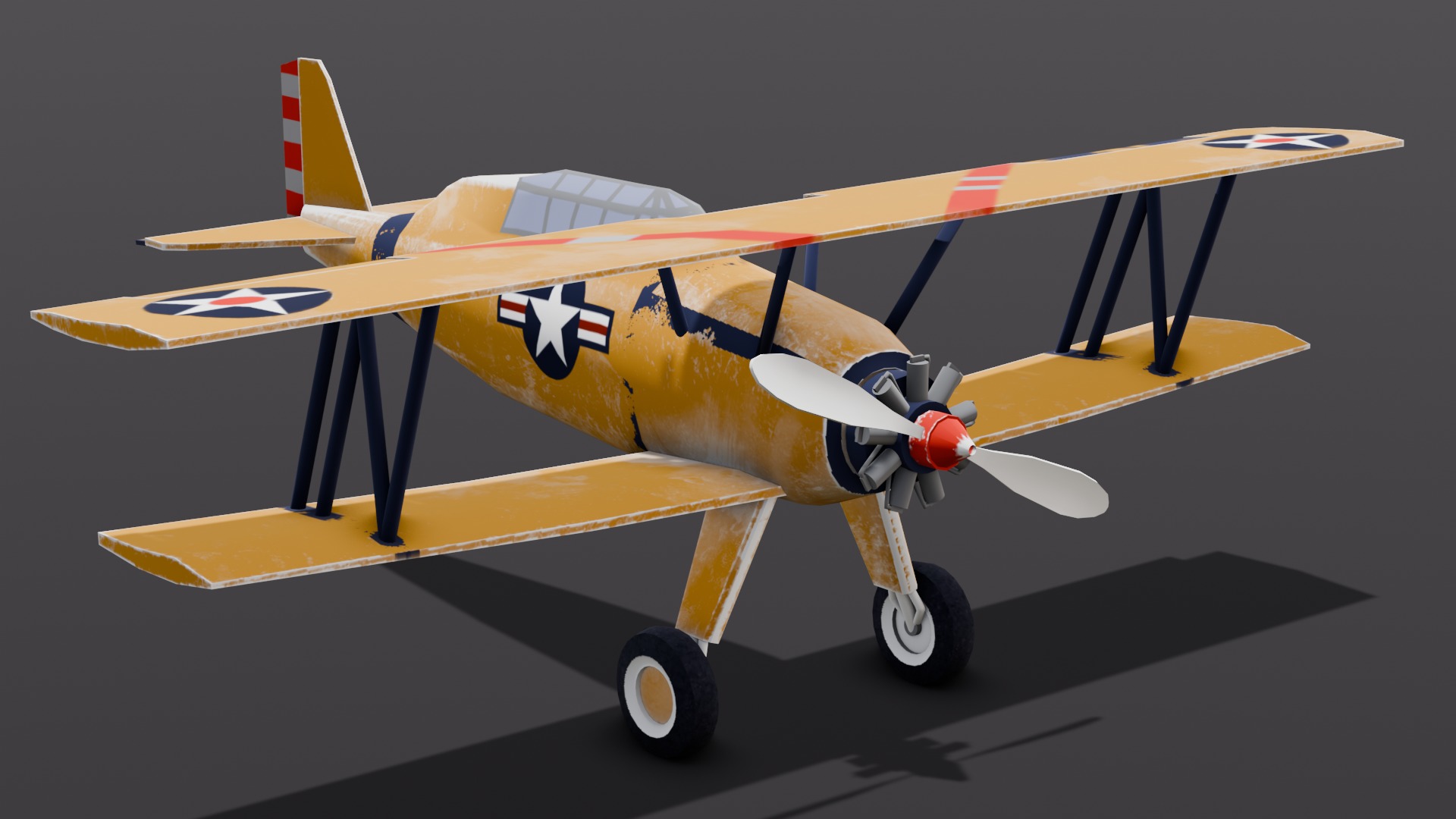 Airplane 3D Model Low-poly 3D model_3