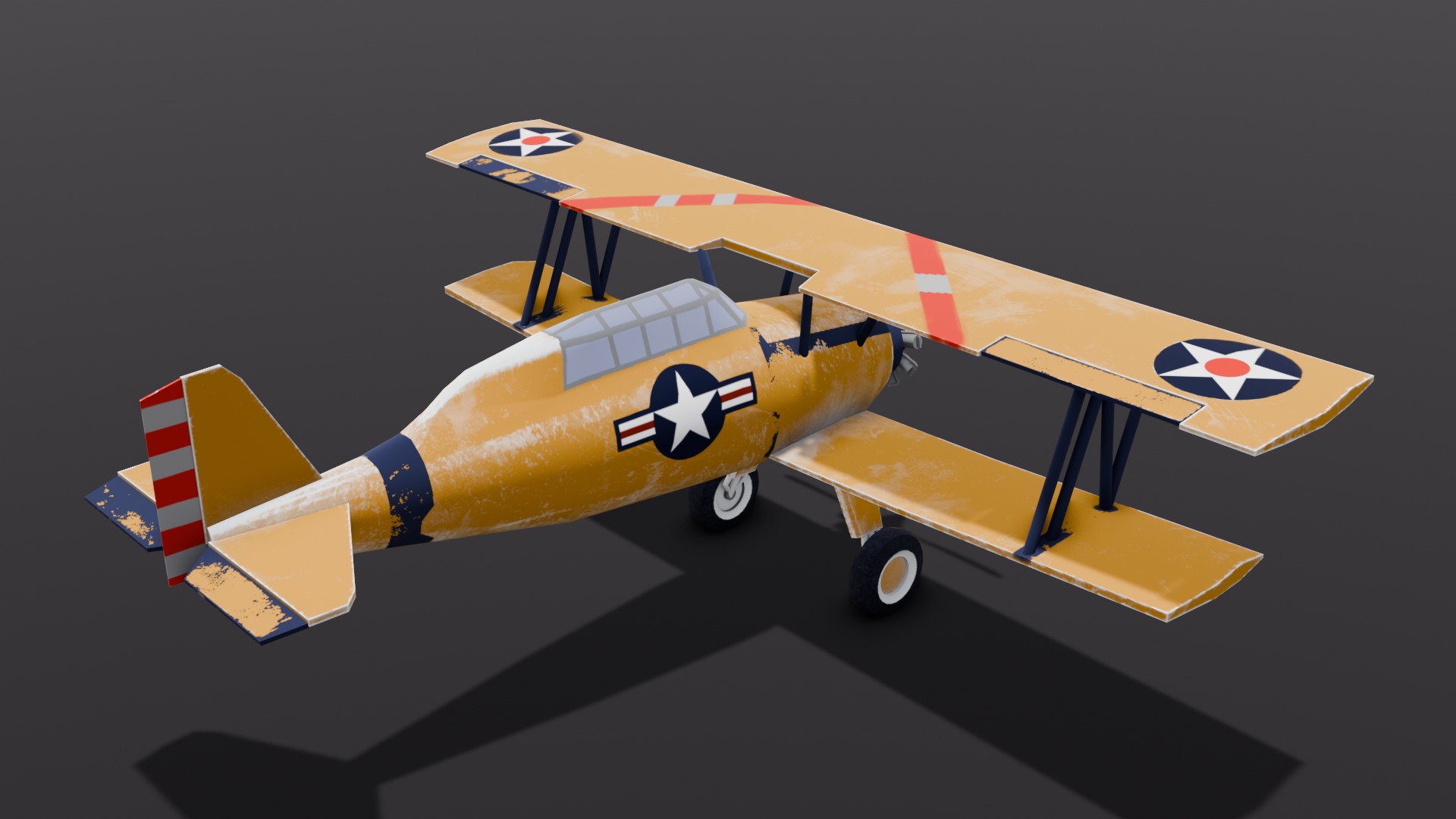Airplane 3D Model Low-poly 3D model_16