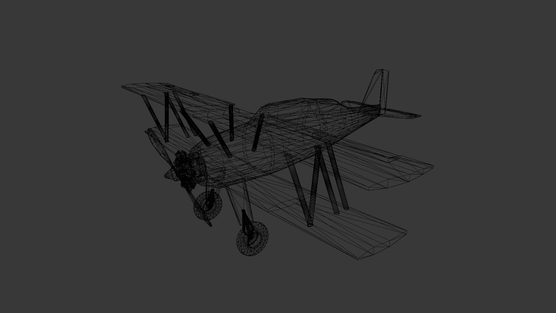 Airplane 3D Model Low-poly 3D model_11