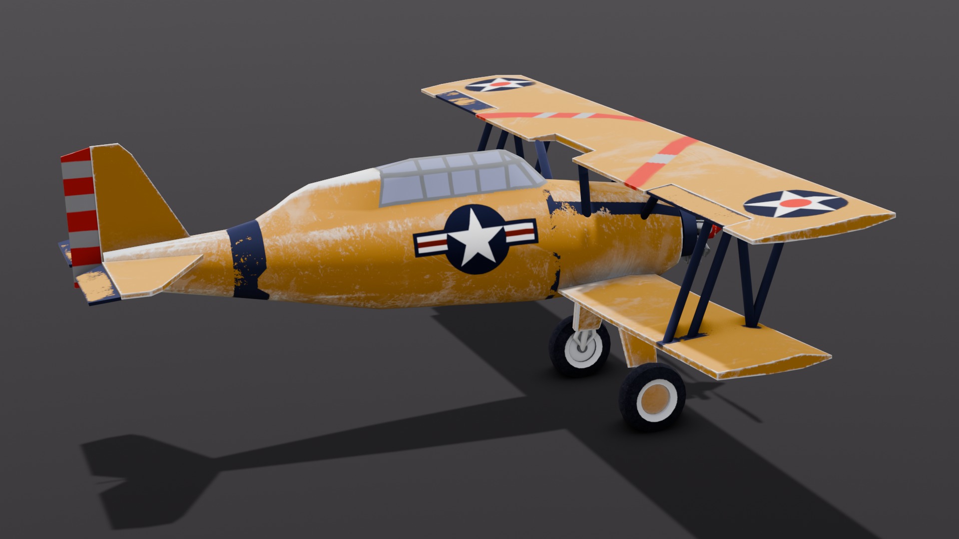Airplane 3D Model Low-poly 3D model_20