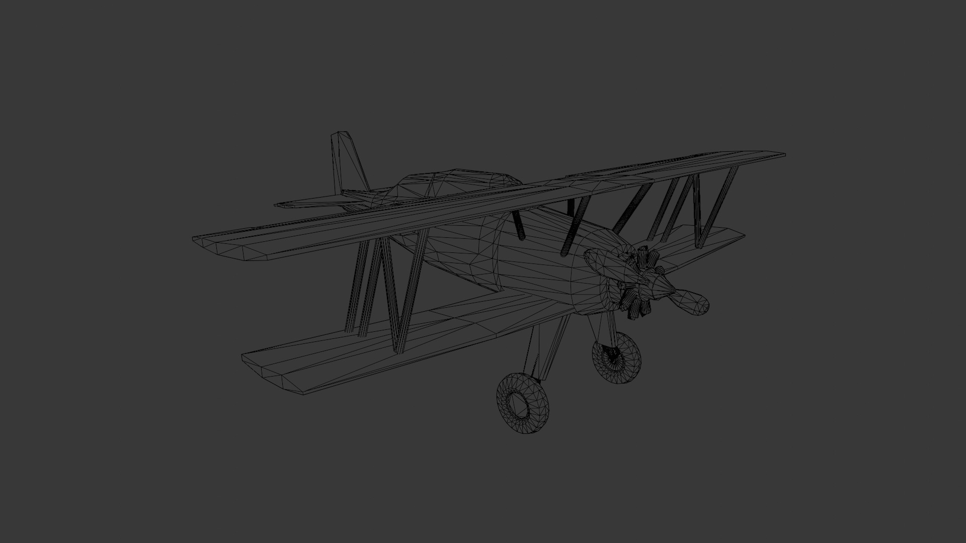 Airplane 3D Model Low-poly 3D model_14