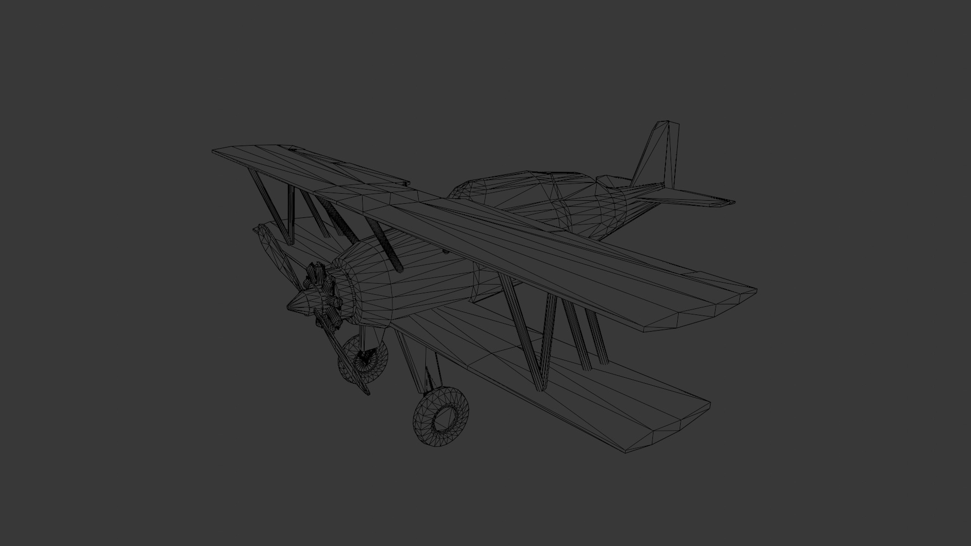 Airplane 3D Model Low-poly 3D model_13