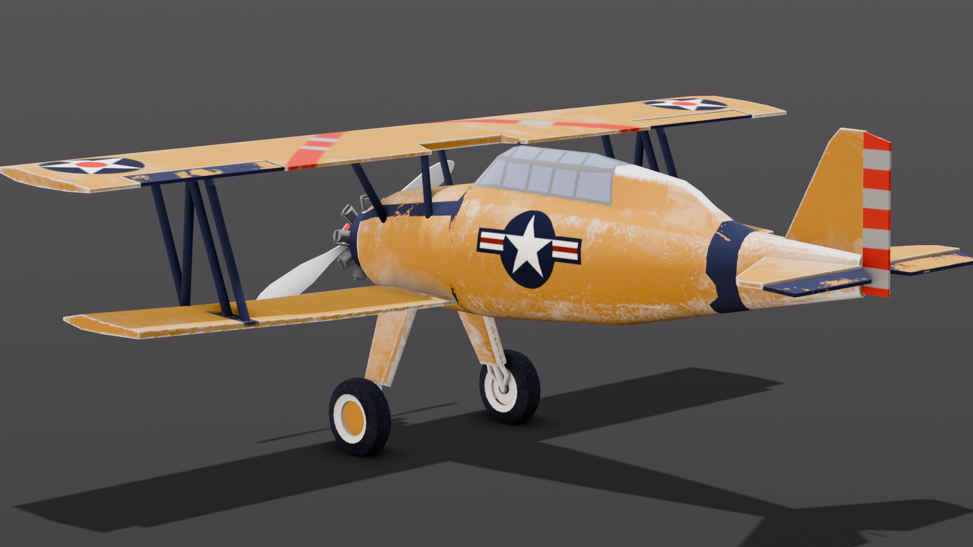 Airplane 3D Model Low-poly 3D model_5