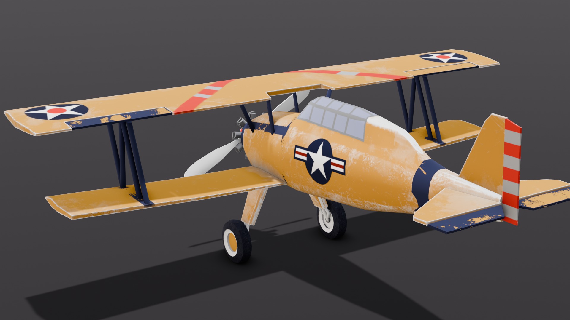 Airplane 3D Model Low-poly 3D model_19