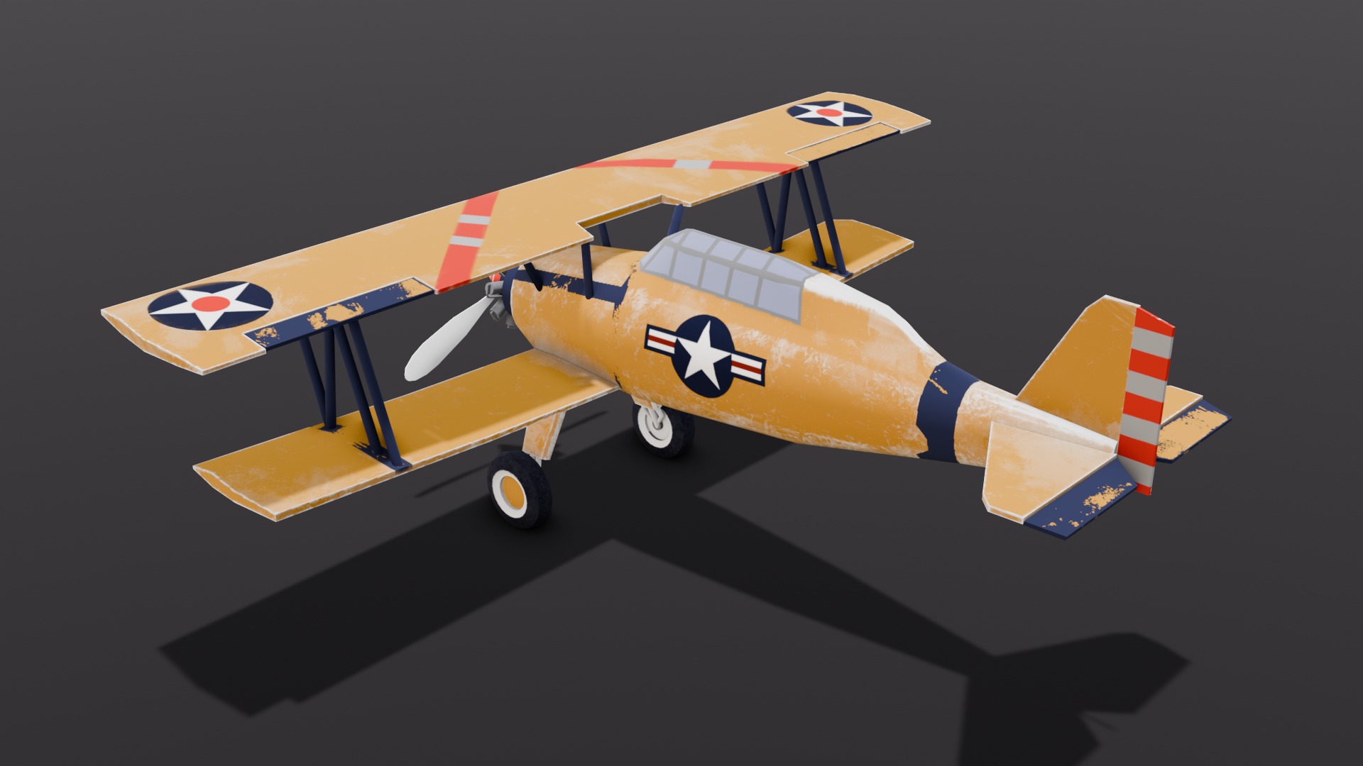 Airplane 3D Model Low-poly 3D model_17