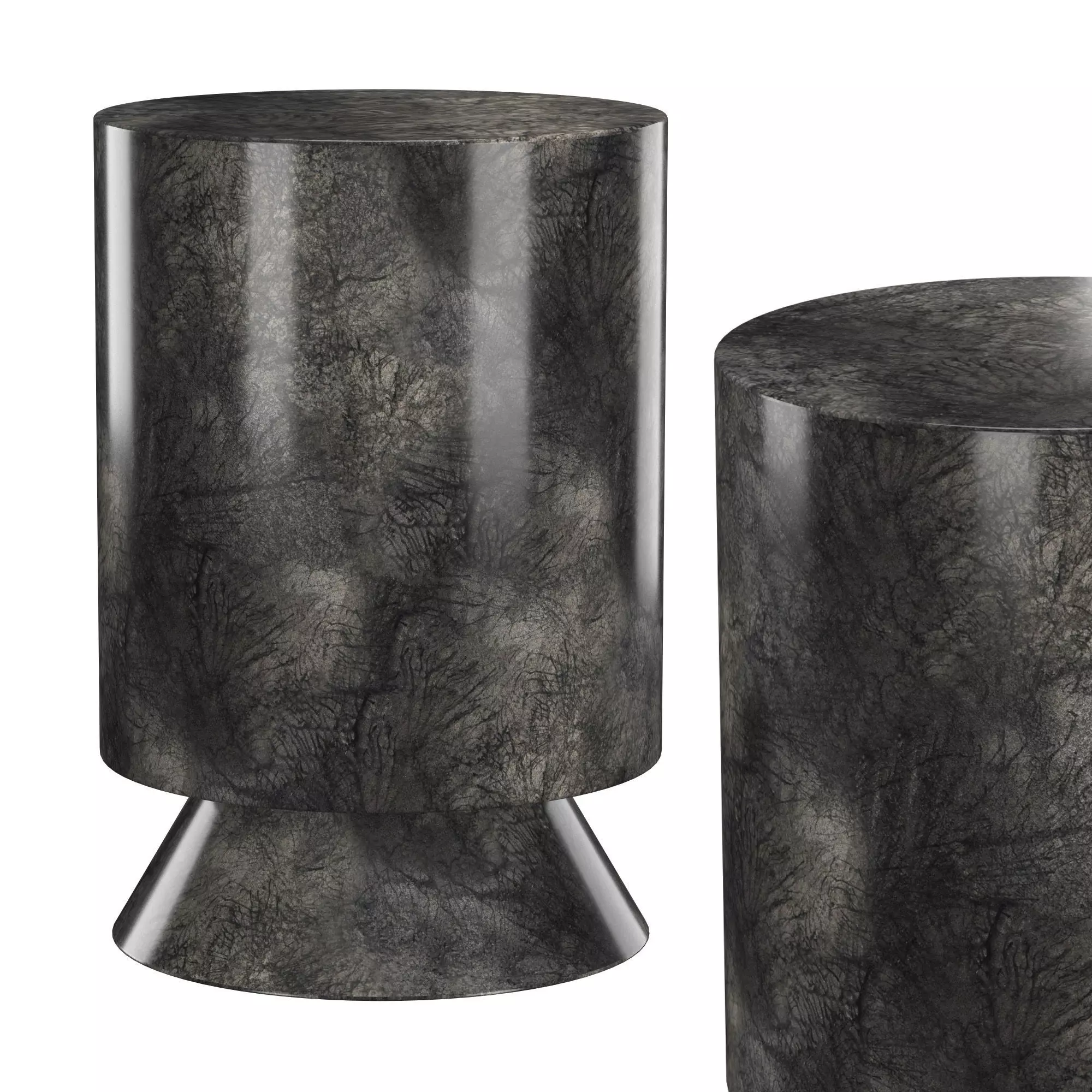 Amber Raw Iron Finish Table 3D model_0