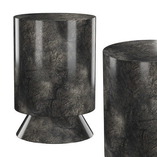 Amber Raw Iron Finish Table 3D model