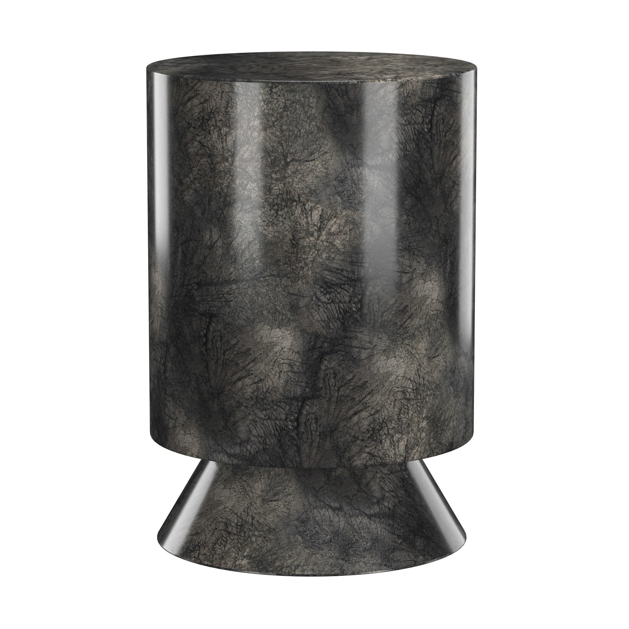 Amber Raw Iron Finish Table 3D model_2