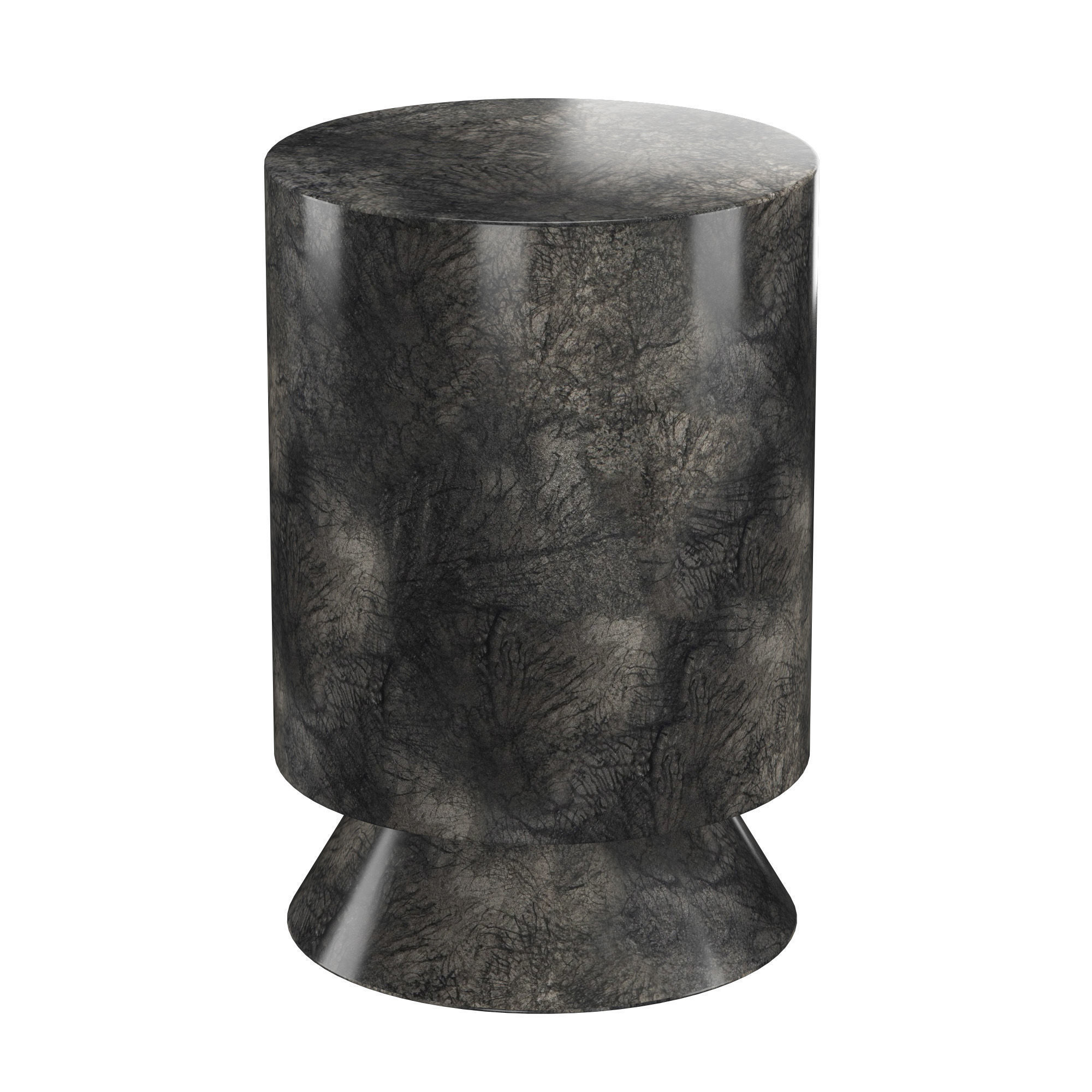 Amber Raw Iron Finish Table 3D model_1