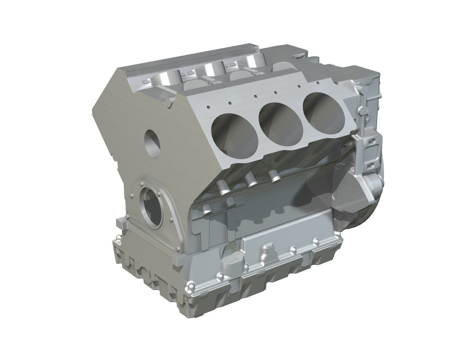 Diesel Turbo Engine with Interior Parts 3D model_11