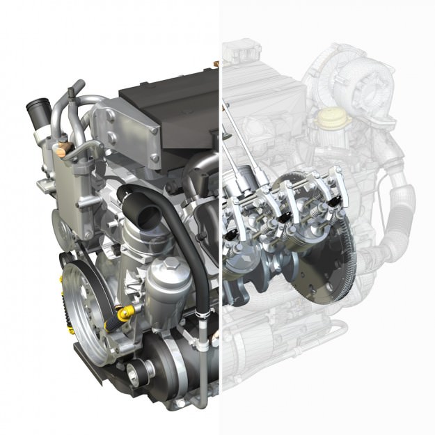 Diesel Turbo Engine with Interior Parts 3D model_1