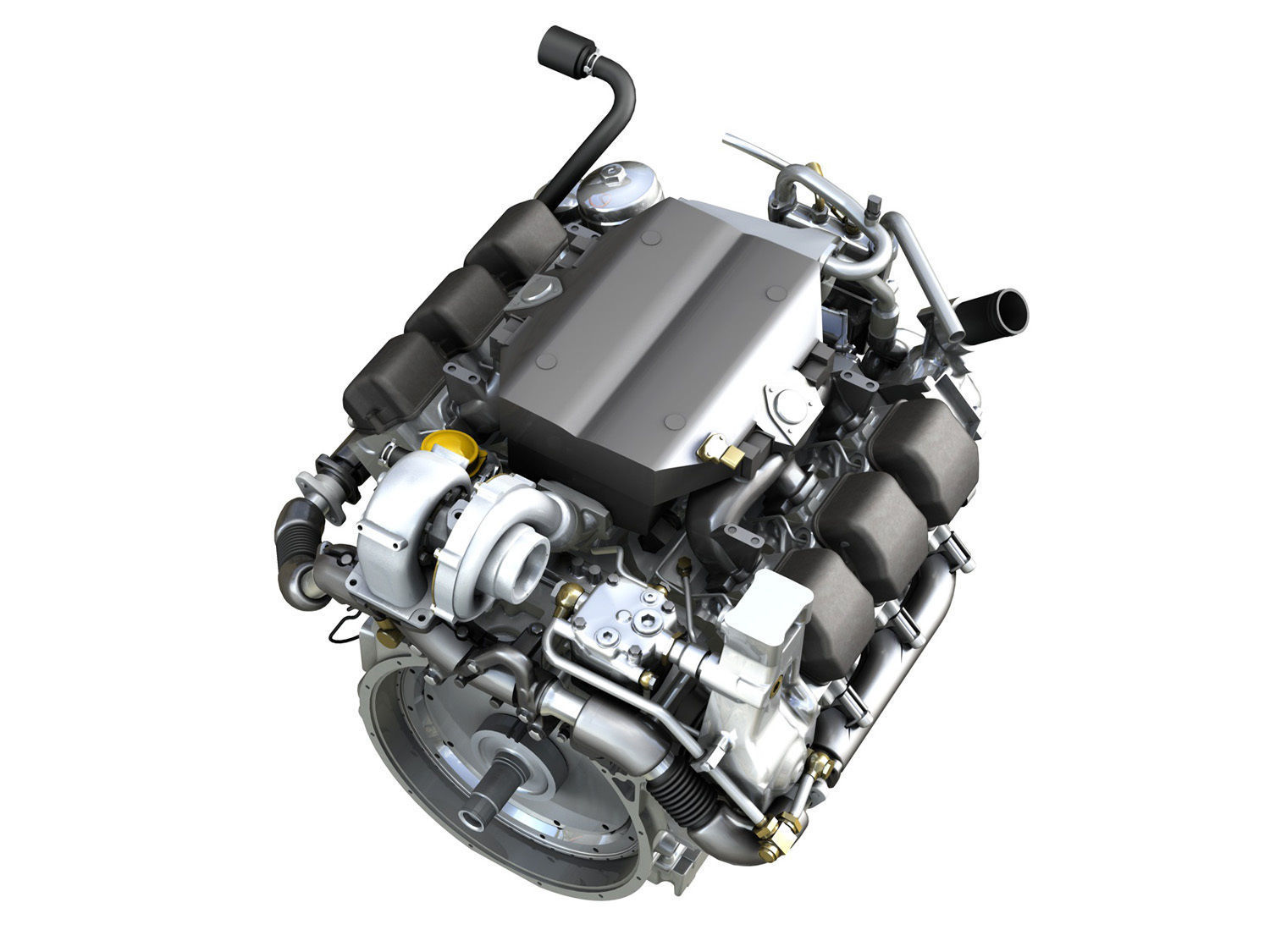 Diesel Turbo Engine with Interior Parts 3D model_6