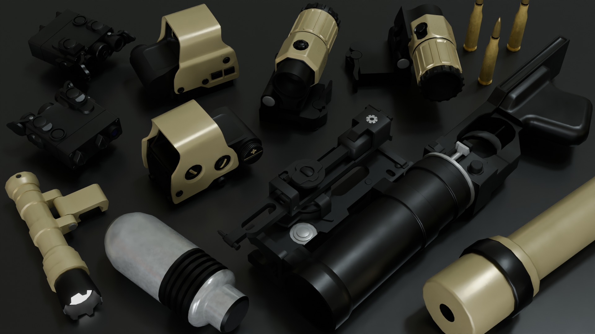 AK12BR Low-poly 3D model_8