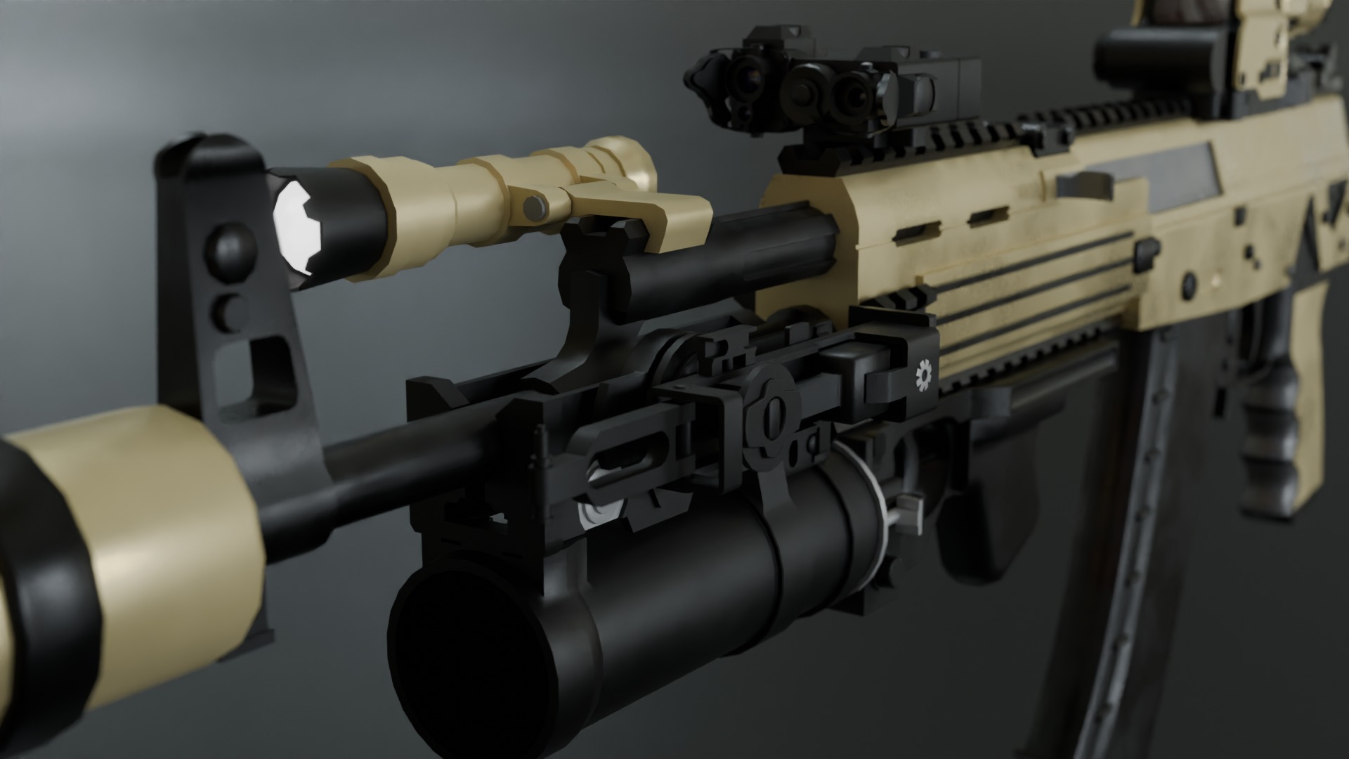 AK12BR Low-poly 3D model_5