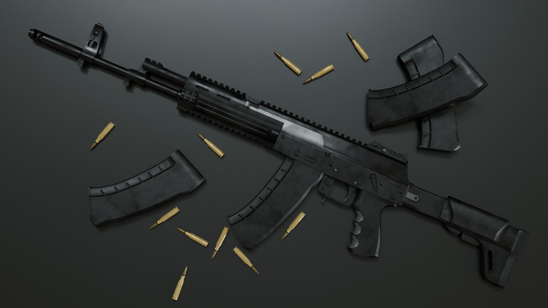 AK12BR Low-poly 3D model_3