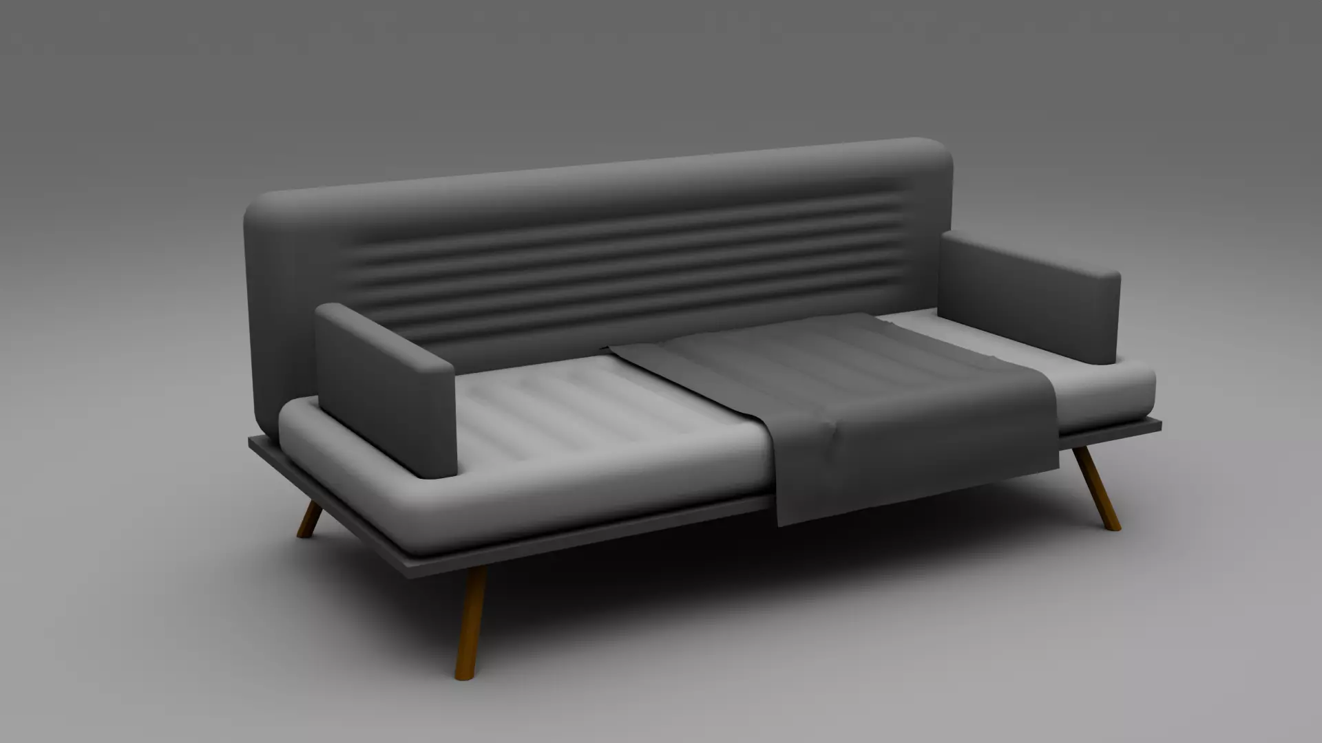 Gray sofa Free 3D model_0