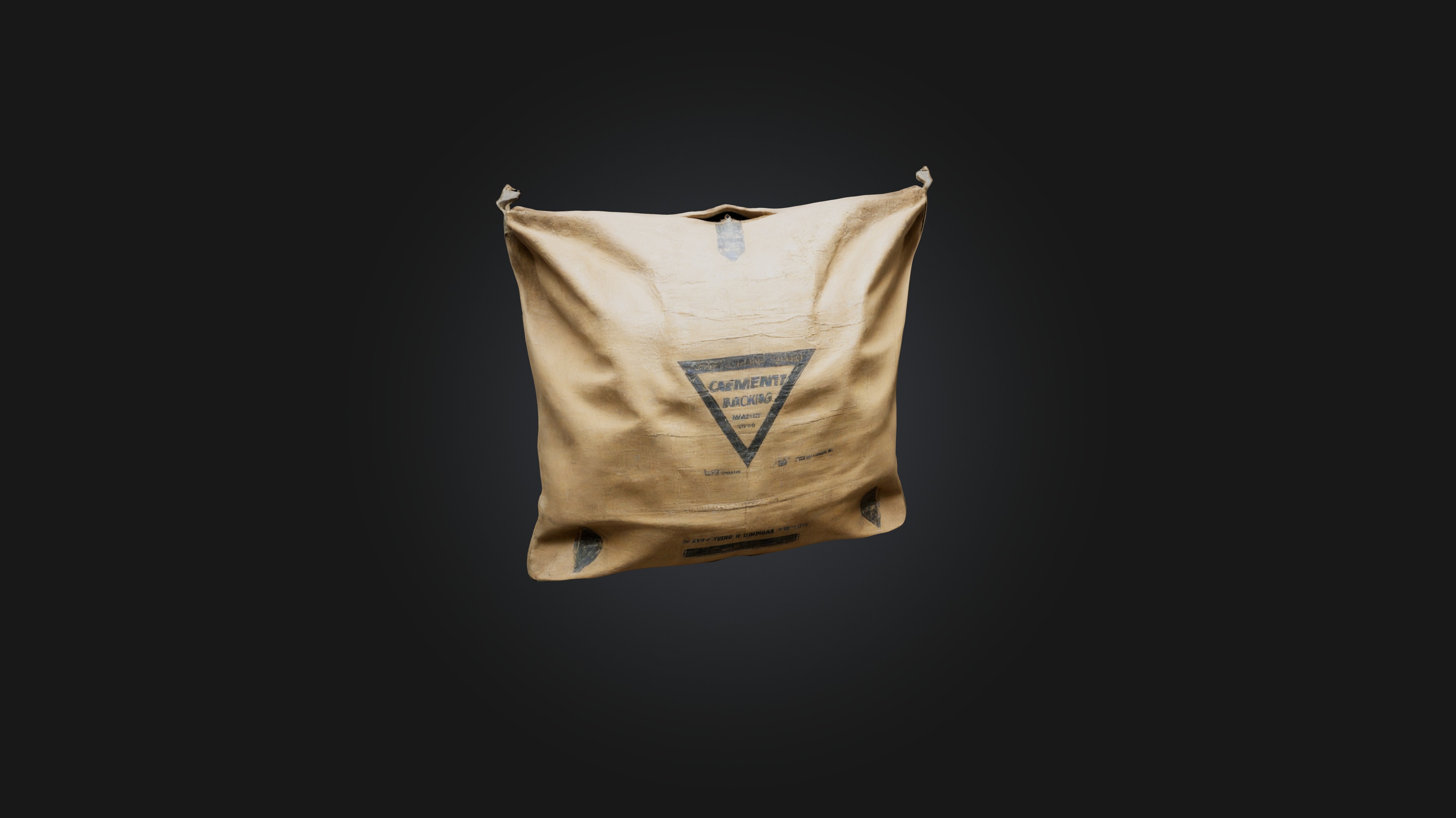 Cement Bag Low-poly 3D model_3