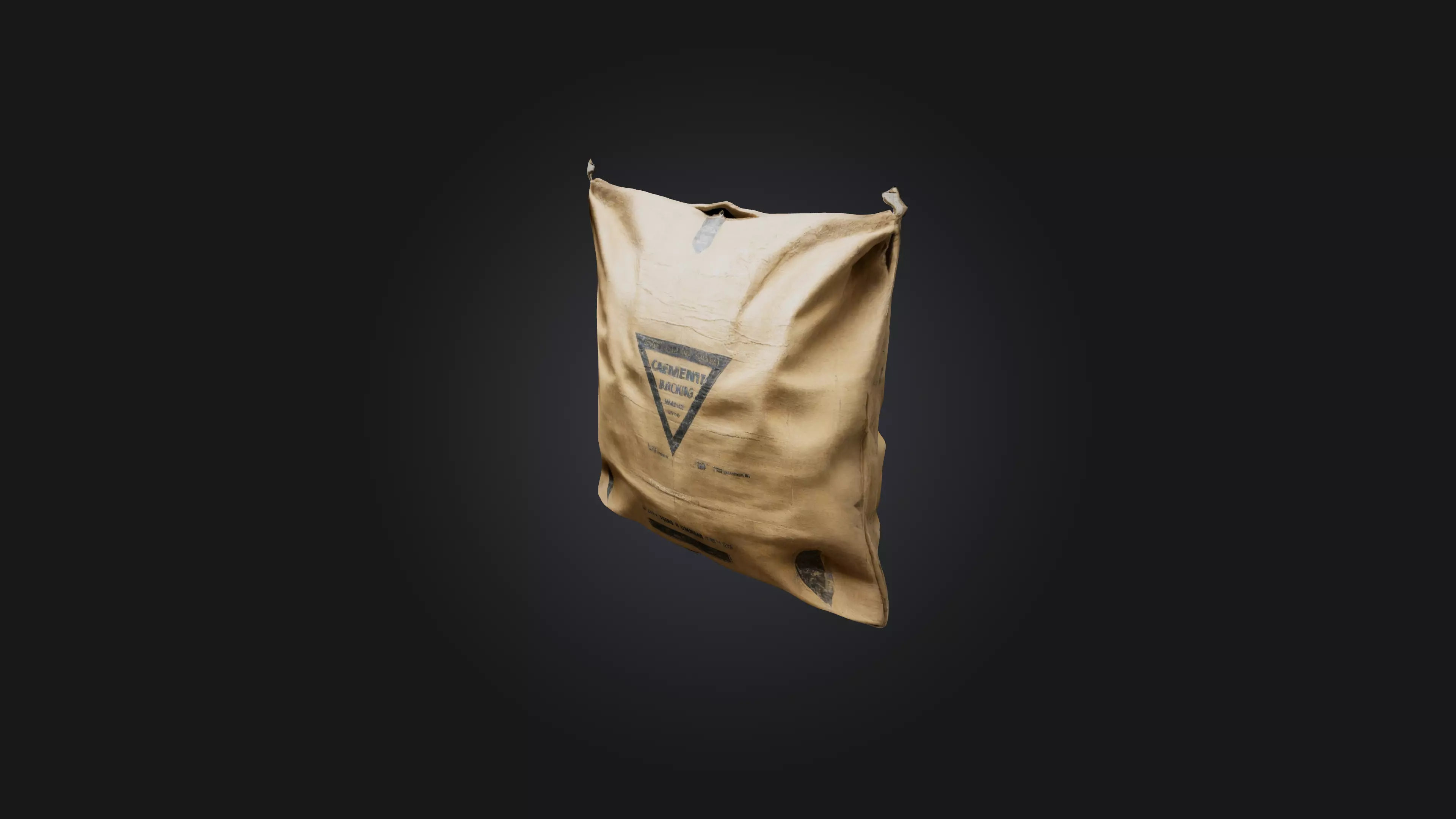 Cement Bag Low-poly 3D model_0