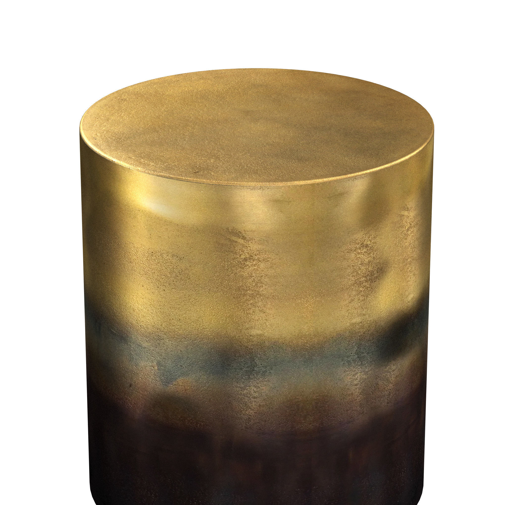 Antonella Rustic Brass Ombre End Table 3D model_2