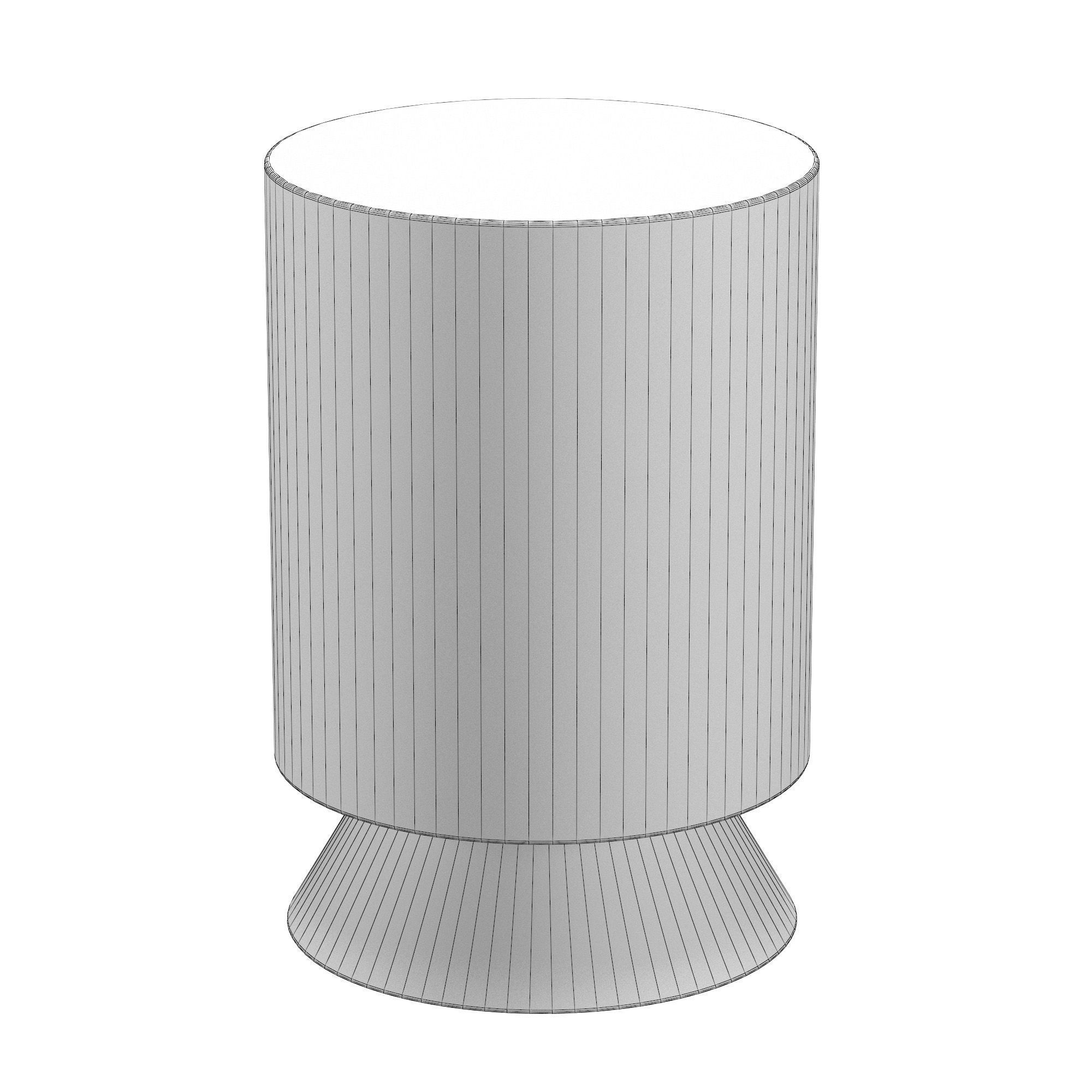 Antonella Rustic Brass Ombre End Table 3D model_4