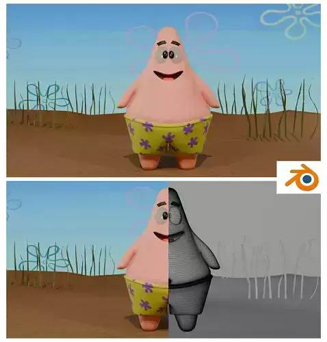 Patrick from SpongeBob 3D model