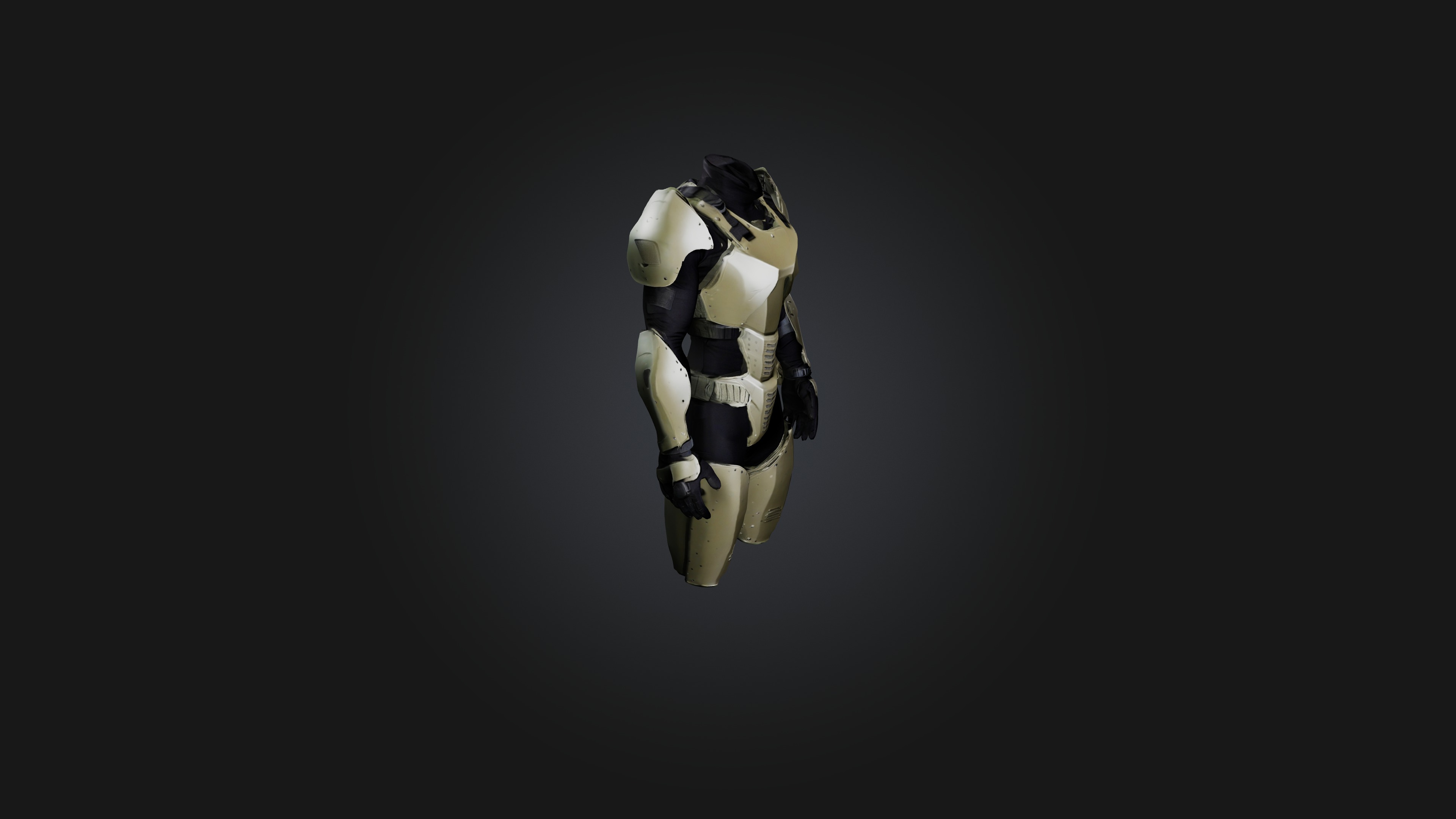 Body Armor Low-poly 3D model_4