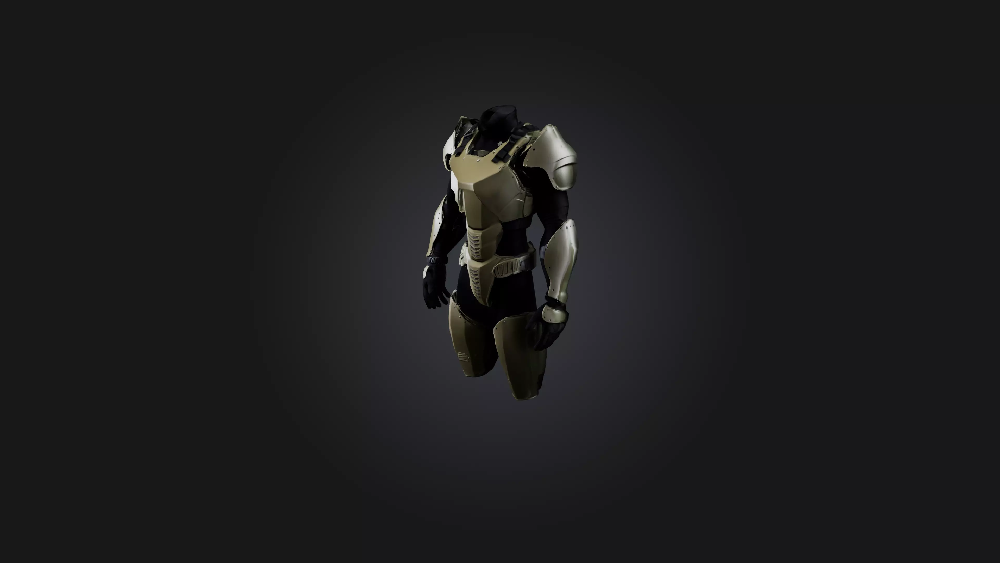 Body Armor Low-poly 3D model_0