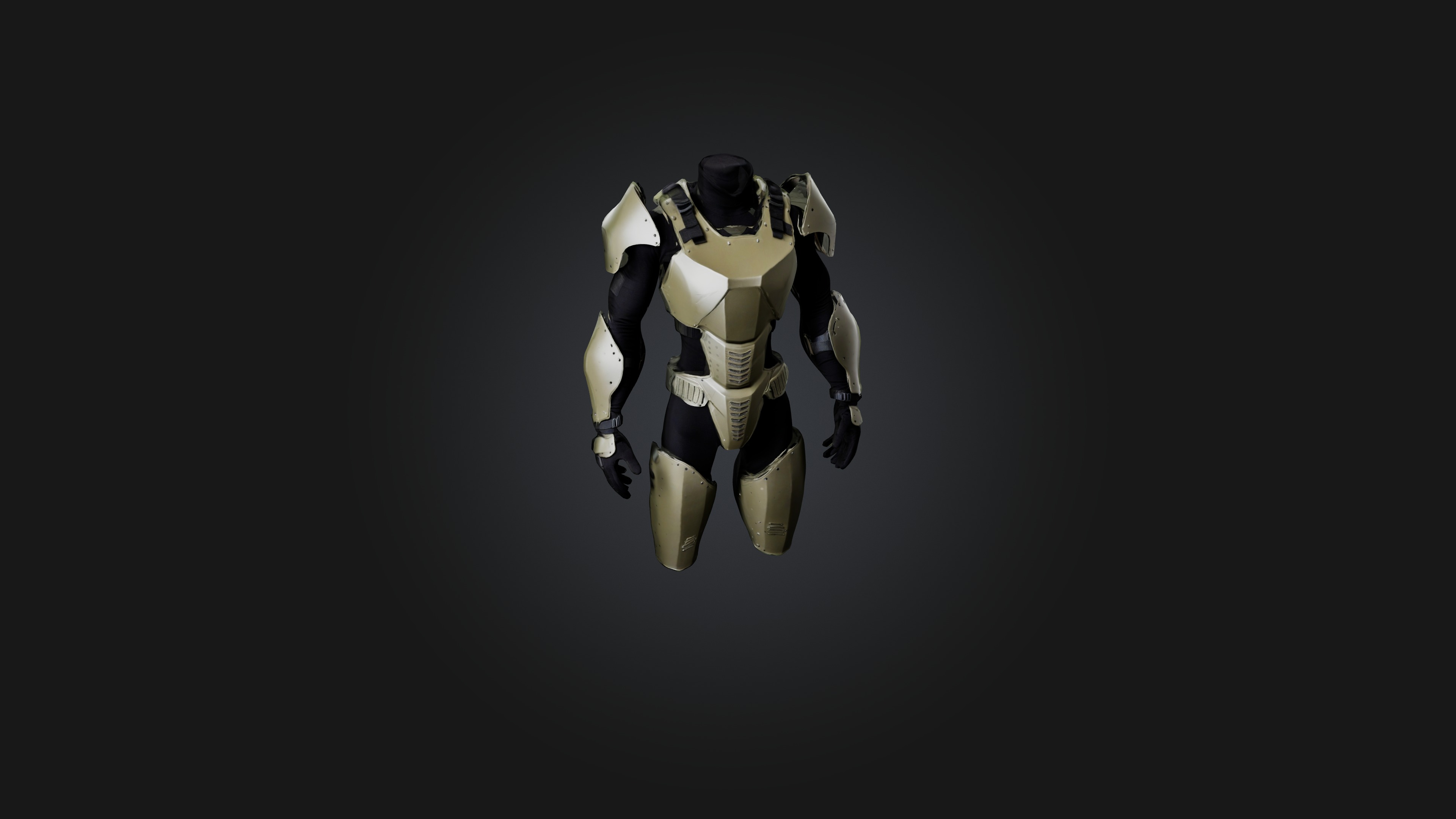 Body Armor Low-poly 3D model_3
