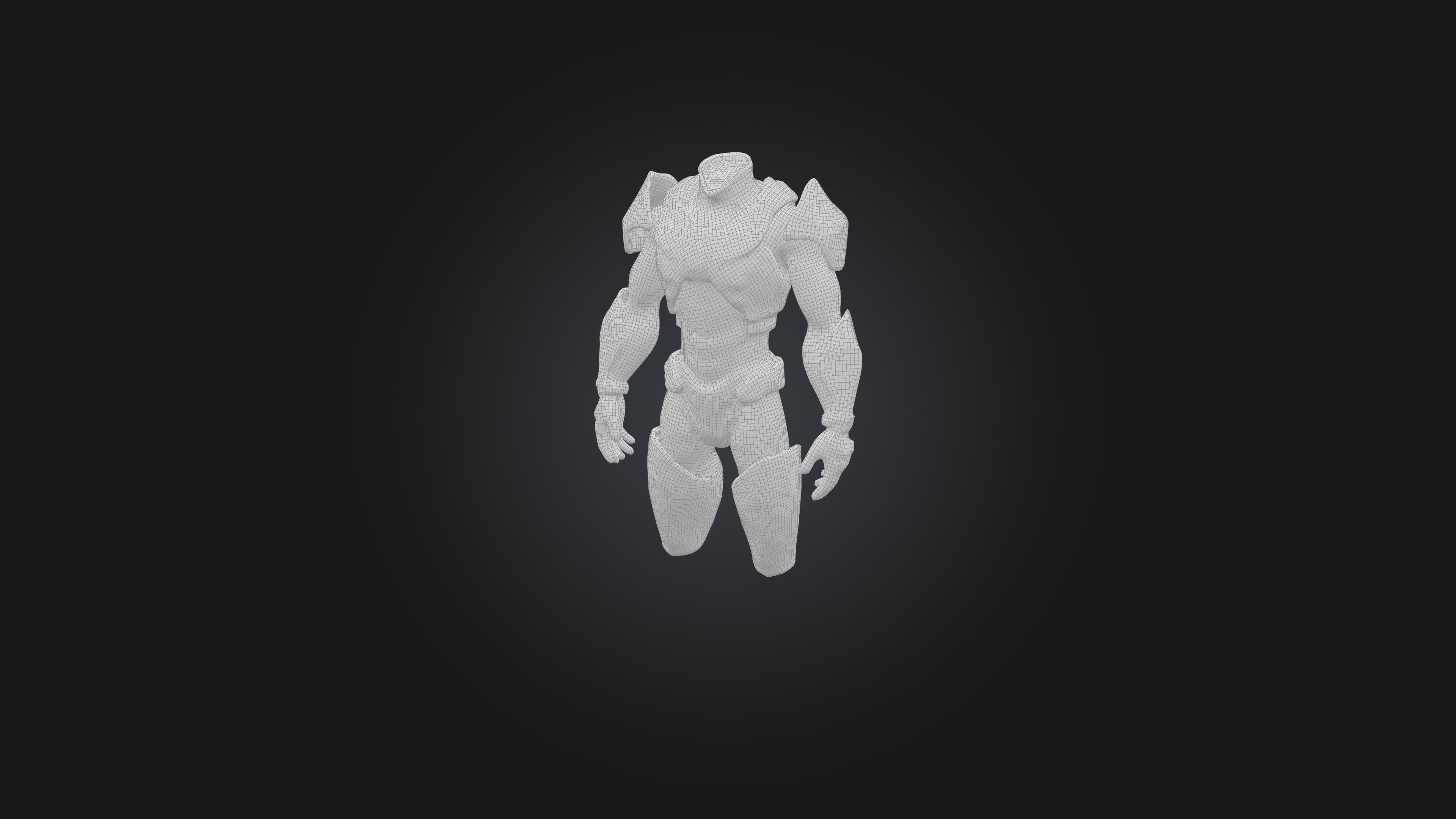Body Armor Low-poly 3D model_2