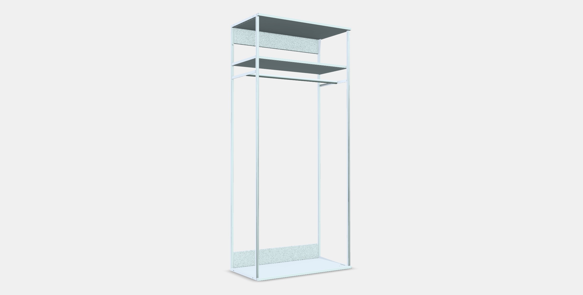 PLATSA Open clothes hanging unit 1 3D model_2