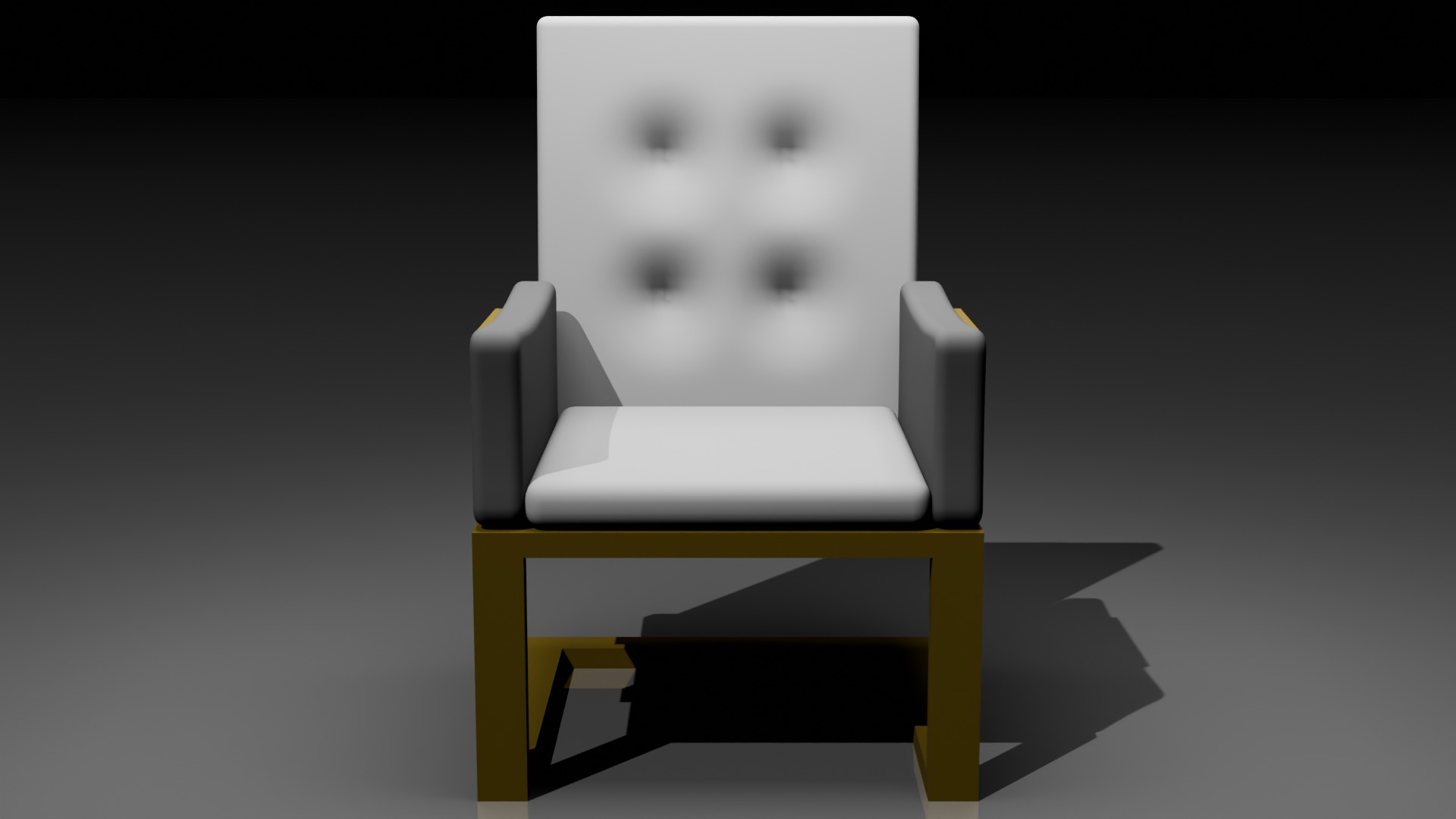 White armchair Free 3D model_3