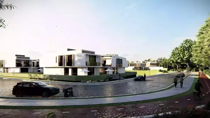 Modern Townhouse Complex 3D Model