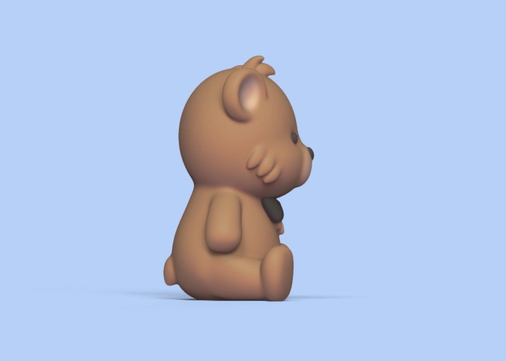 Cute Bear Wedding Cake Topper 3D print model_4