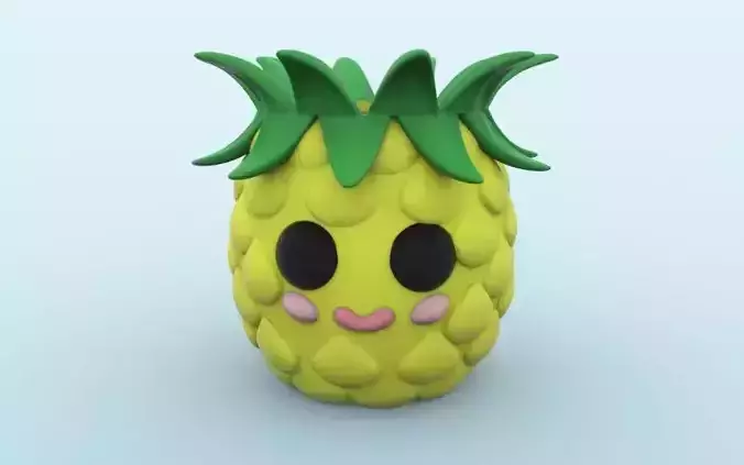 Cute Pineapple Flower Pot Planter pencil pen holder STL file