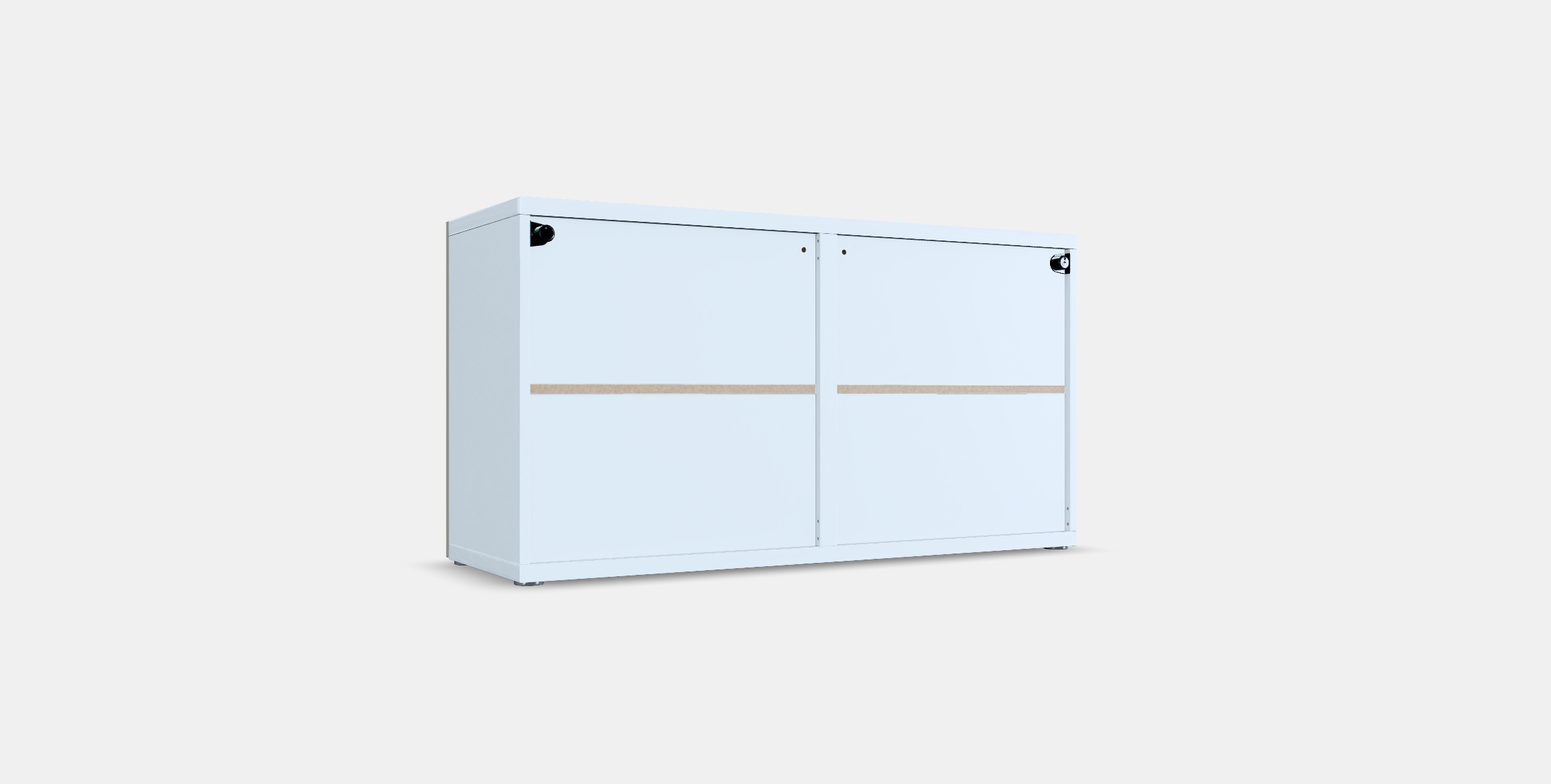 BESTA Shelf unit with doors 15 Low-poly 3D model_16