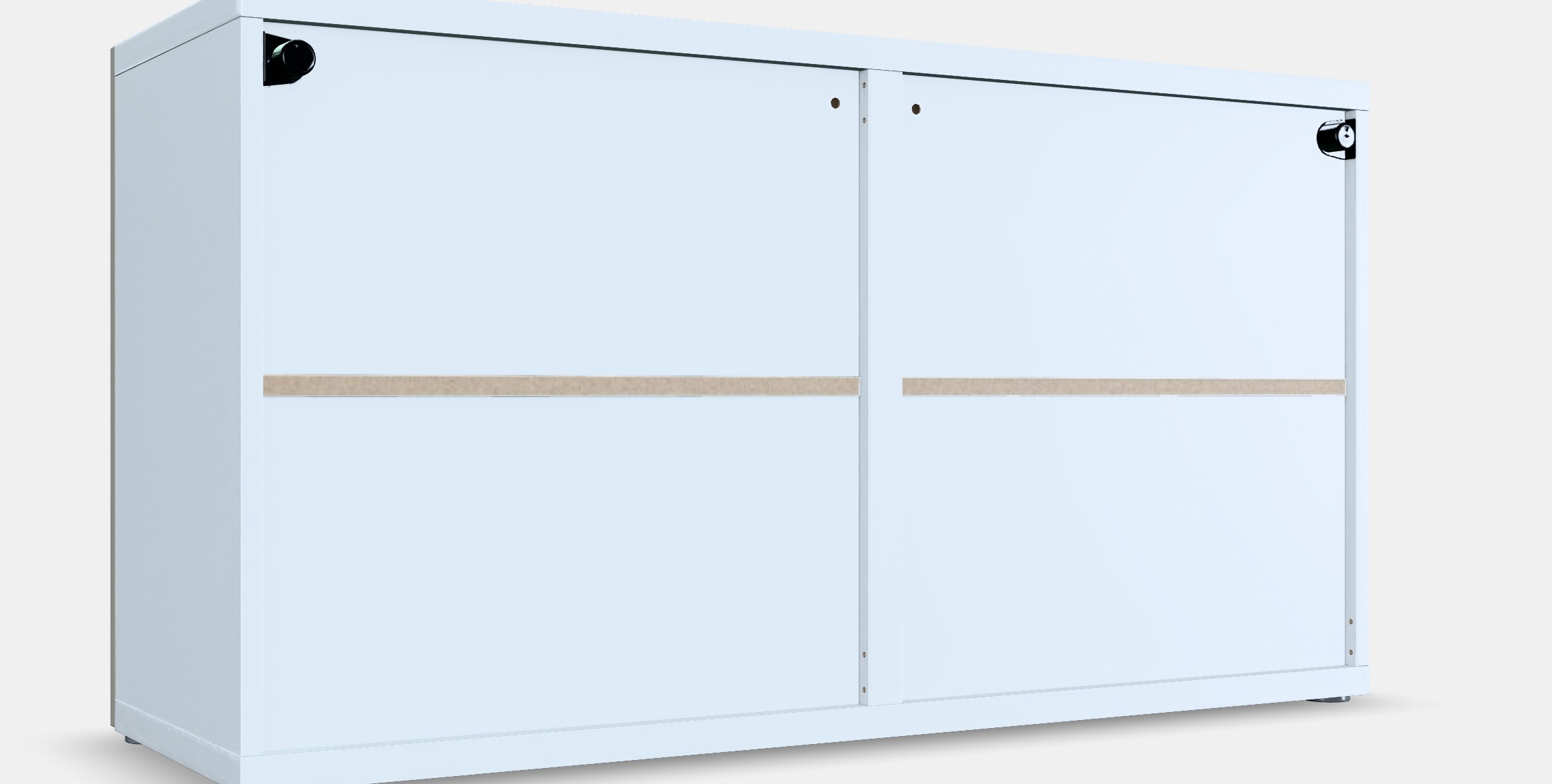 BESTA Shelf unit with doors 15 Low-poly 3D model_2