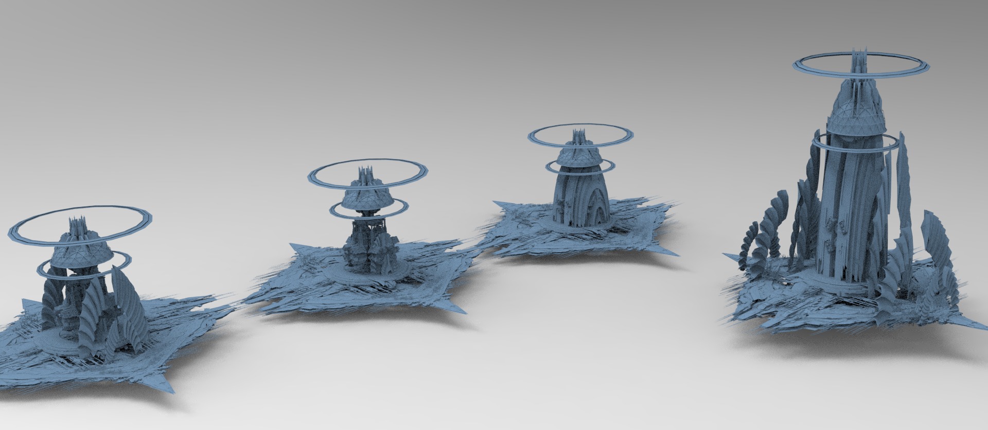 Cyberpunk Fire Burning city  Low-poly 3D model_4