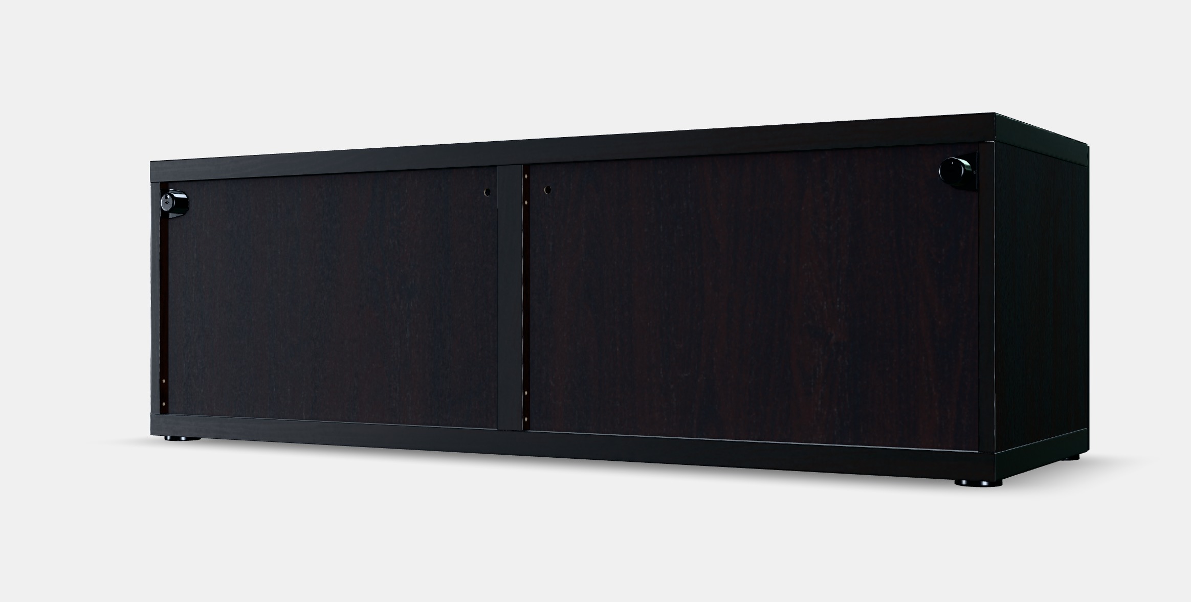 BESTA Shelf unit with glass doors Low-poly 3D model_12