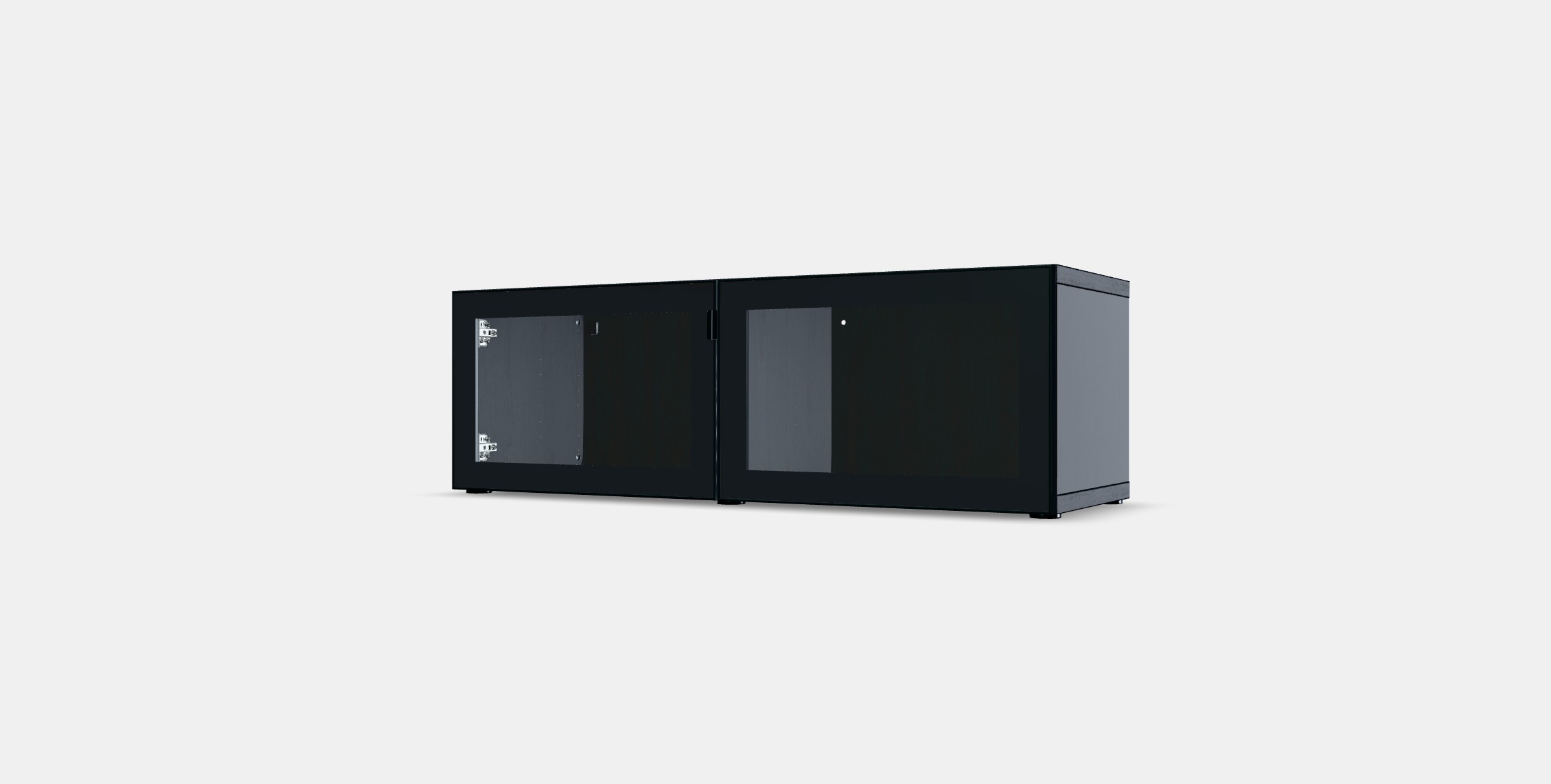 BESTA Shelf unit with glass doors Low-poly 3D model_11